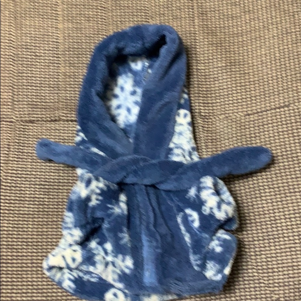 Plush dog hooded robe